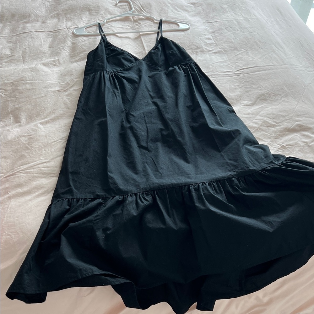 Gap 100% cotton black midi dress